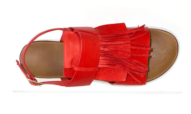 Carol Fringed Sandal Red €59.95