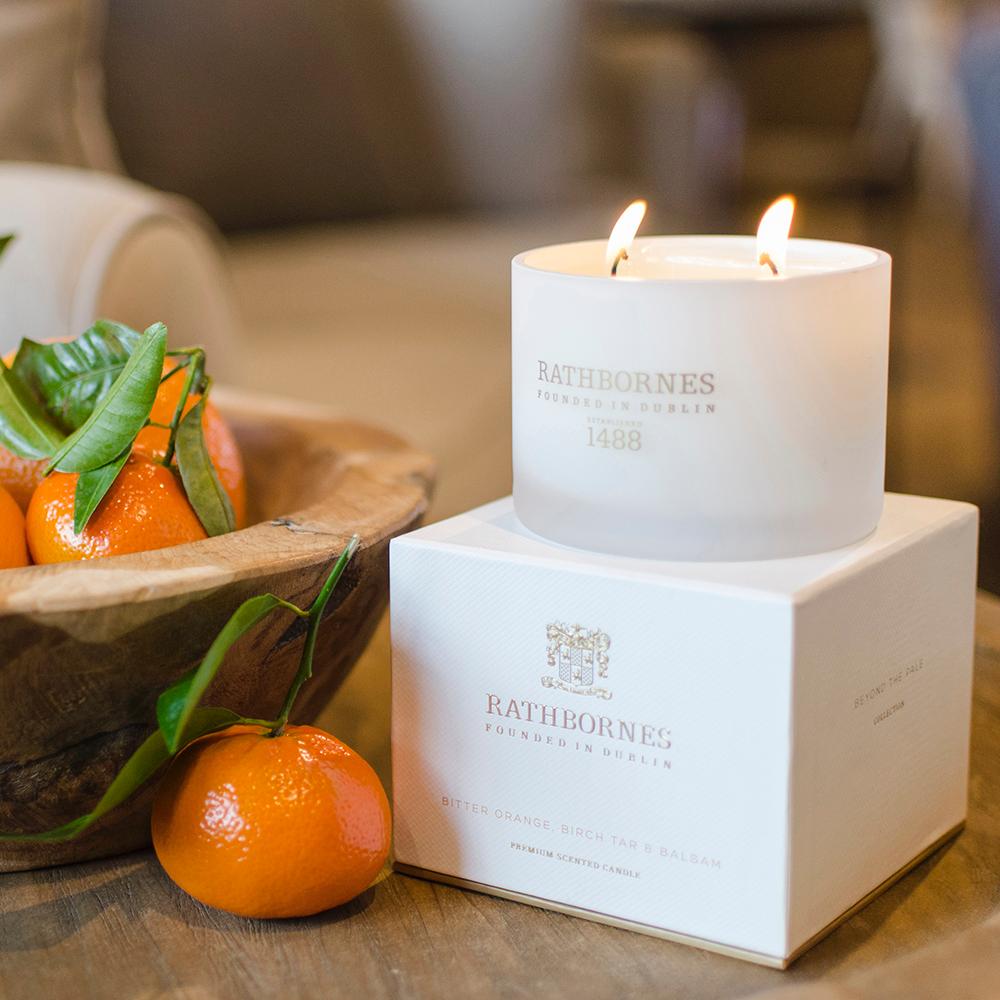 Rathborne's Bitter Orange, Birch Tar And Balsam Classic Candle, €36.