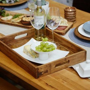 Reclaimed wood rectangular tray, €29.95