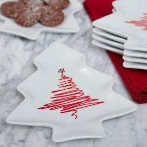 Small Christmas Tree Plates