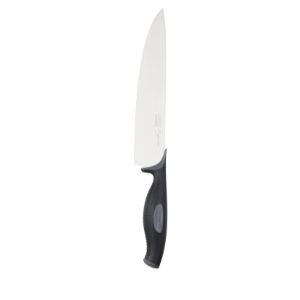 A chef's knife. This is one of the most used types of kitchen knives.