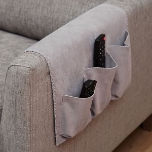 This is a sofa organiser that will keep your accessories safe as you watch TV.