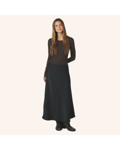 Bovary Midi Satin Skirt