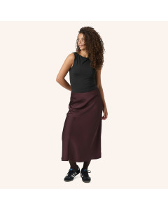 Bovary Midi Satin Skirt