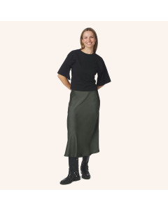 Bovary Midi Satin Skirt