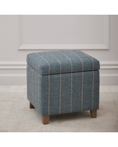 Cooper Storage Ottoman - Blue Stripe