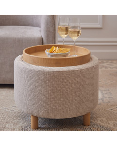 Leigh Round Storage Ottoman