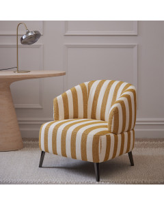 Abetti Stripe Club Chair - Mustard