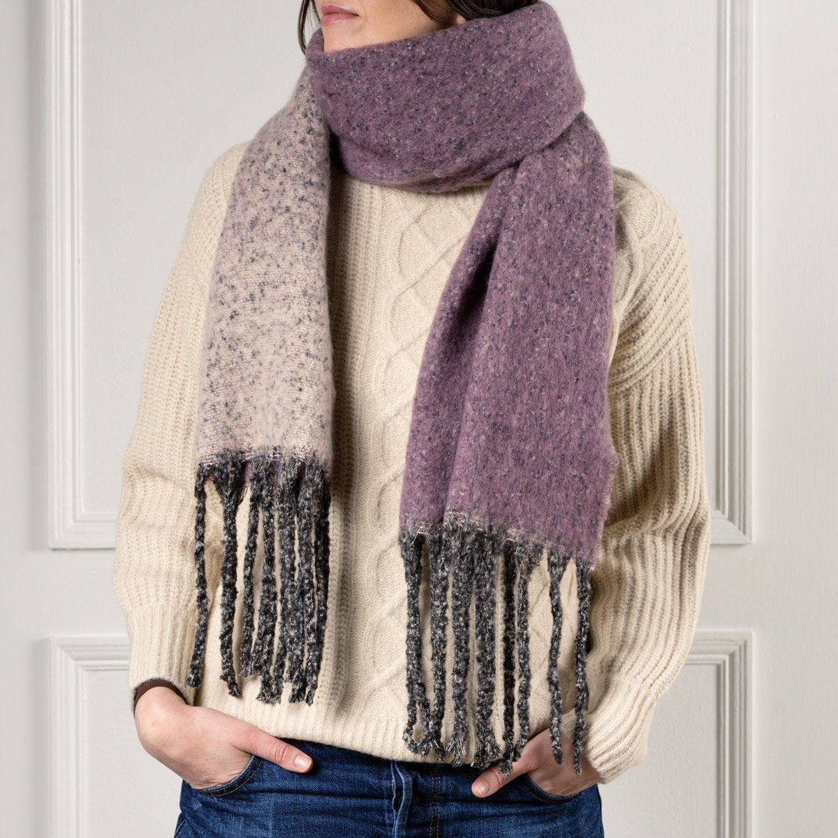 Ladies Scarves Scarves With Tassels Ladies Ombre Tassel Scarf