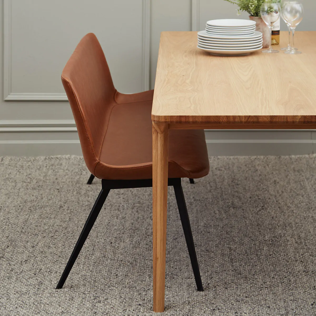 Hype Tan Vinyl Leather Dining Bench Meadows Byrne