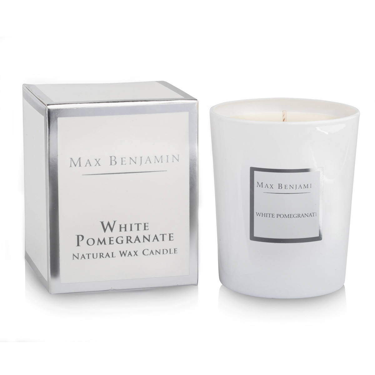 Max Benjamin White Pomegranate Candle Meadows & Byrne