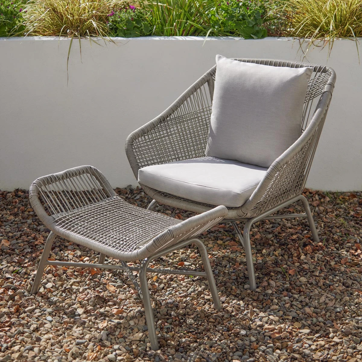 Harlequin Outdoor Chair And Footstool