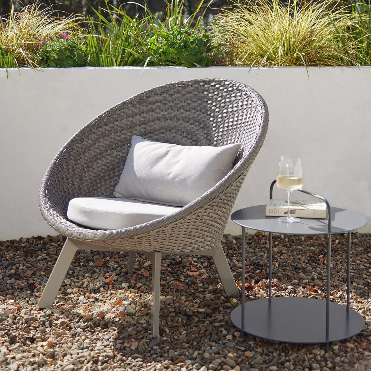 Palladium Grey Outdoor Lounge Chair