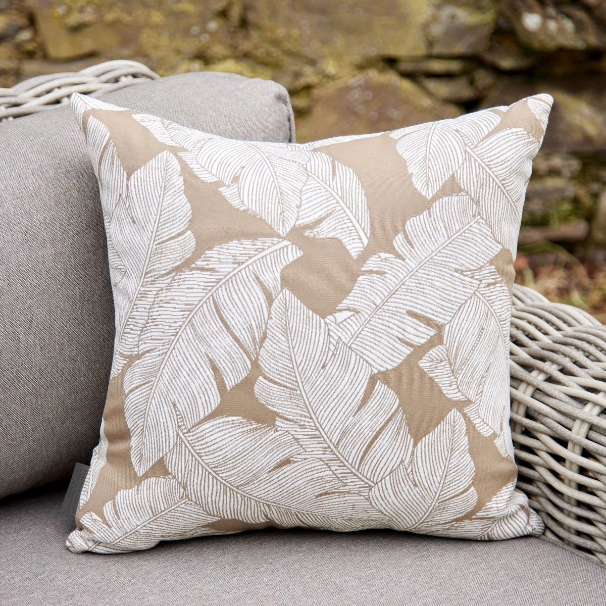 Taupe Feather Outdoor Cushion Meadows Byrne
