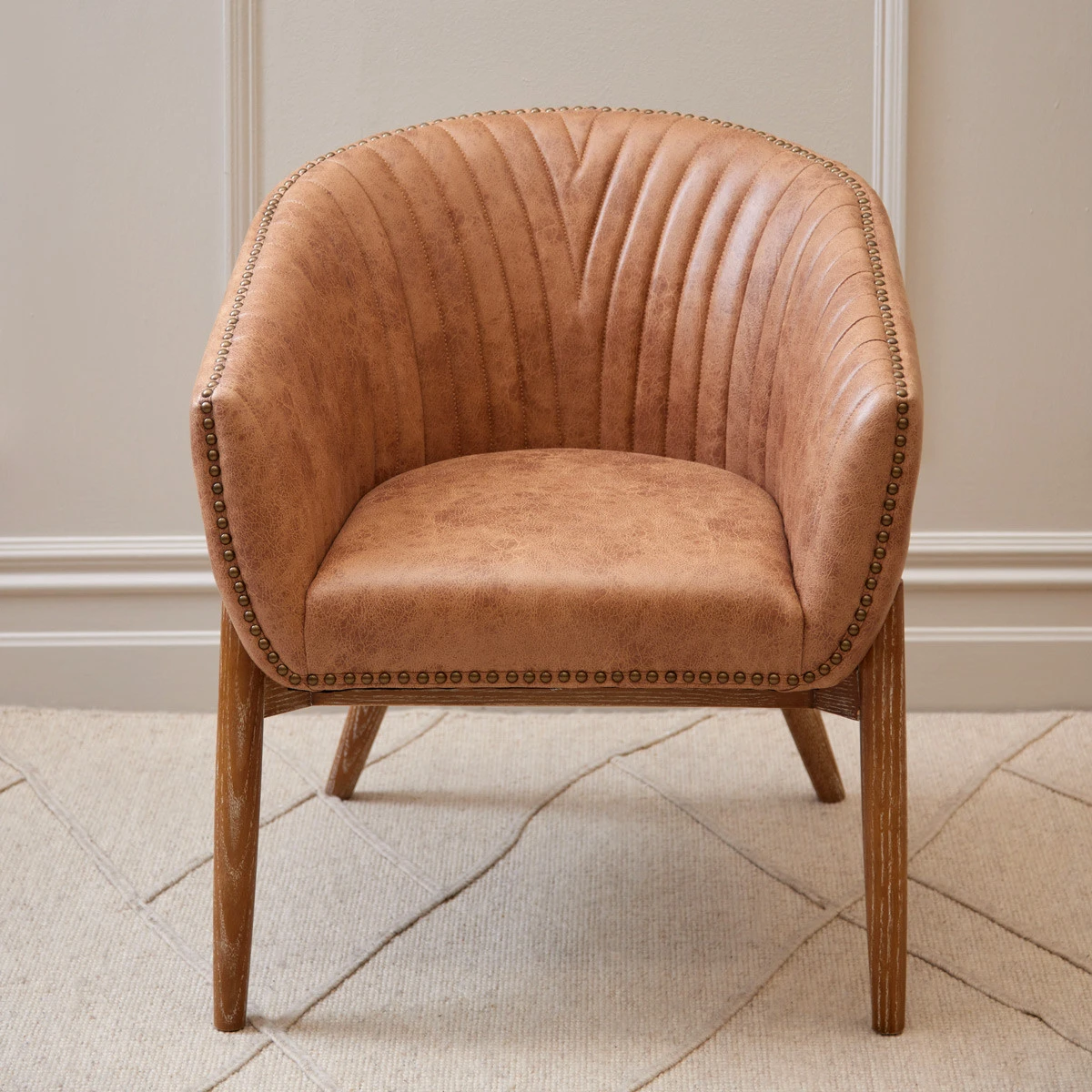 Deco Leather Accent Chair Meadows Byrne