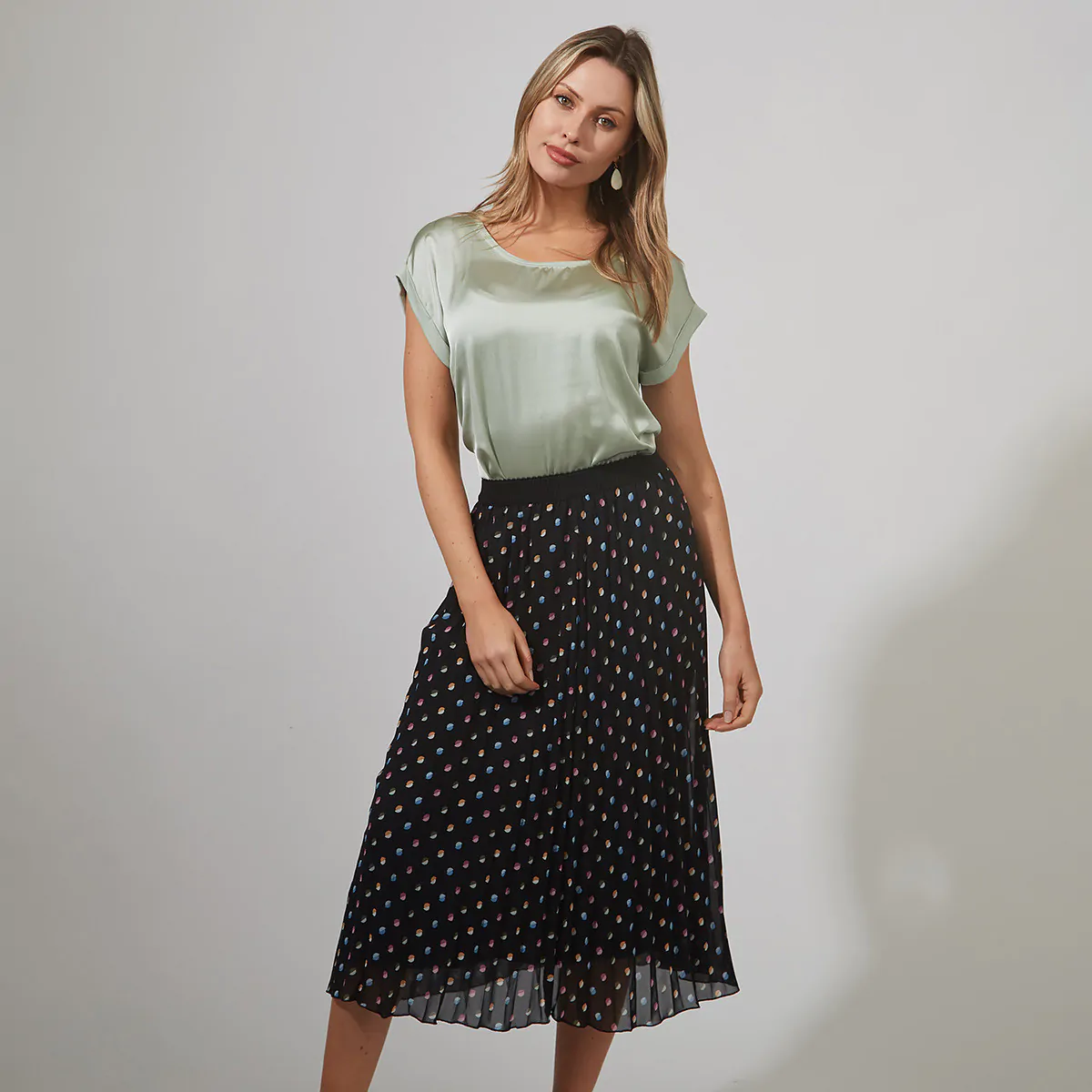 Ollie Polka Dot Midi Skirt | Meadows and Byrne