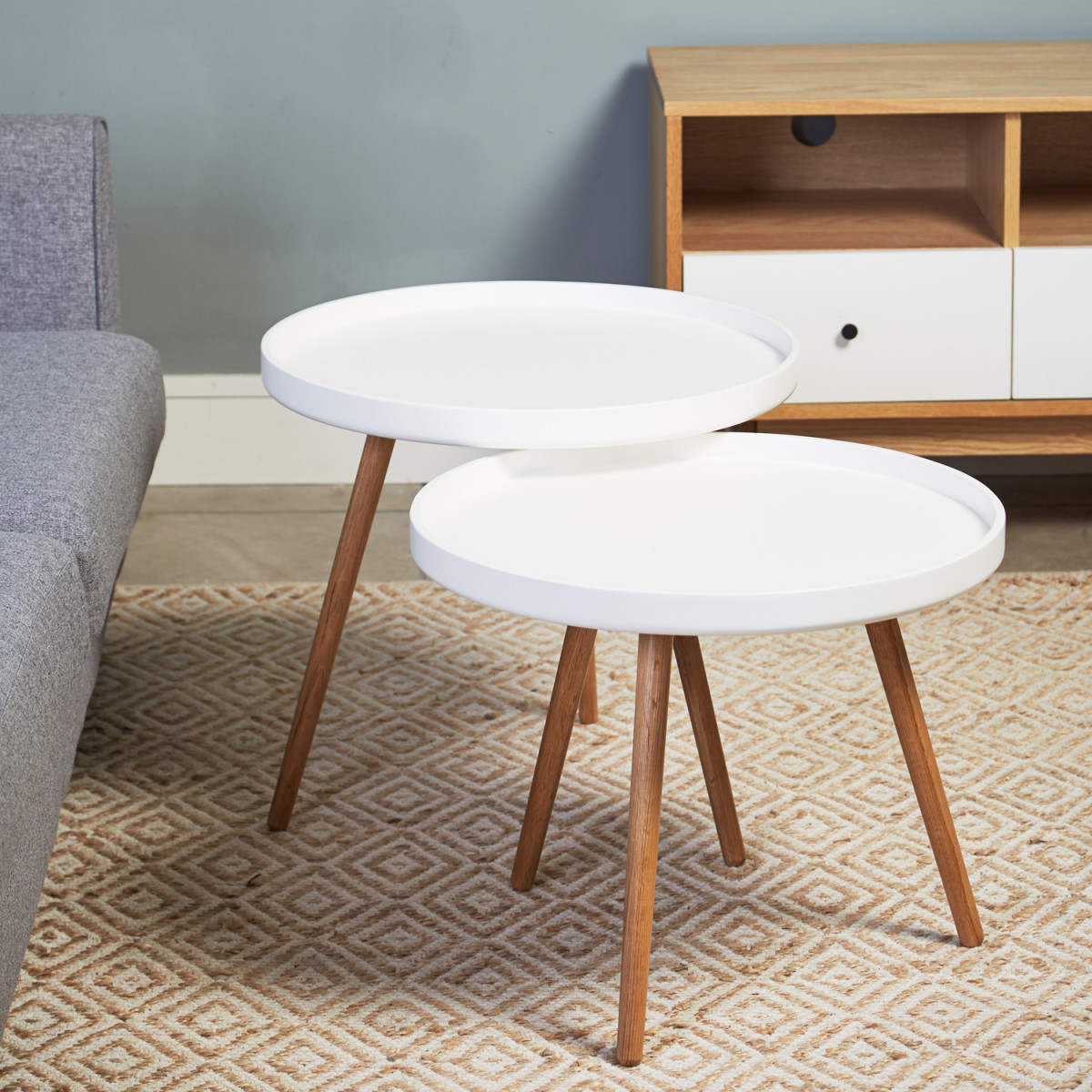 Tray coffee table white cheap