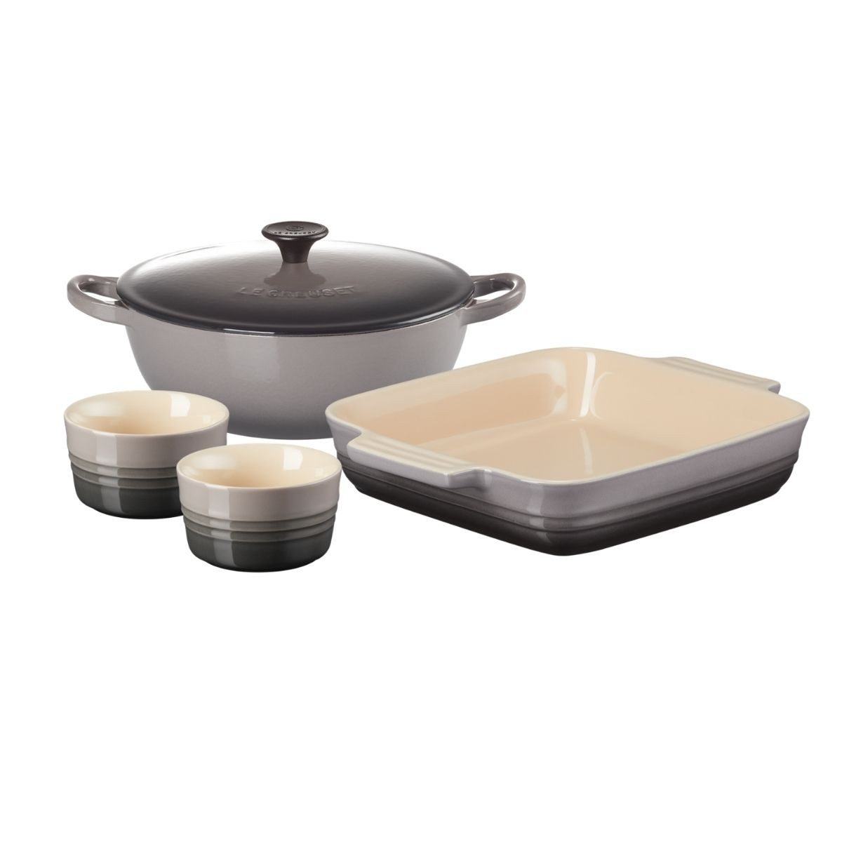 Le Creuset Piece Mixed Set Flint
