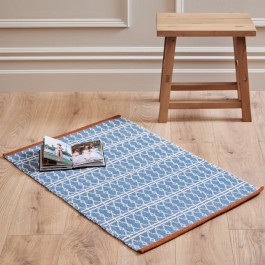 Calandra Blue & Rust Rug | Meadows & Byrne