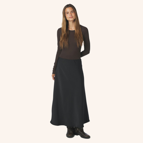 Bovary Midi Satin Skirt