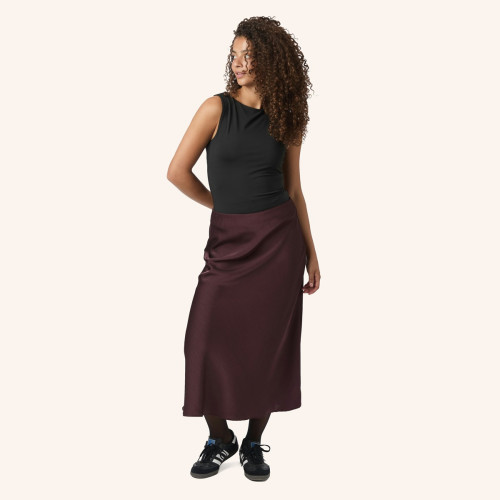 Bovary Midi Satin Skirt