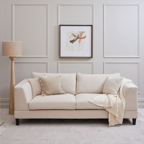 Smyth Linen 3 Seater Sofa