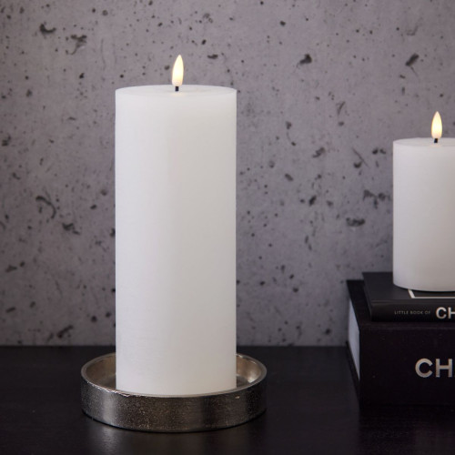 LED Pillar Candle White - Large 