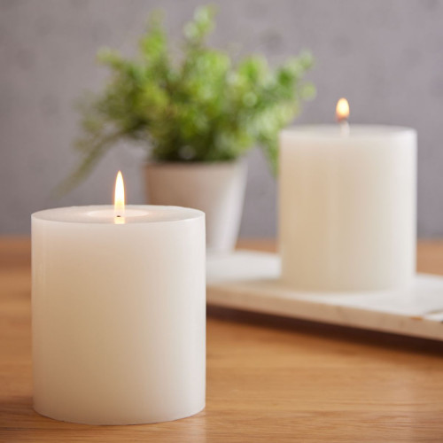Bliss White Candle Small - Set of 2 