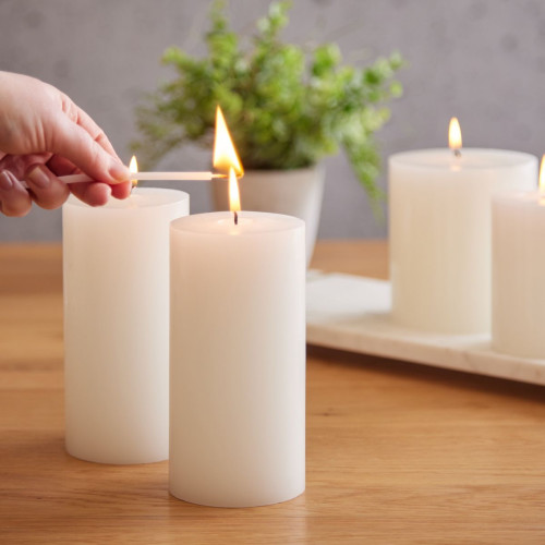 Bliss White Candle Tall - Set of 2 