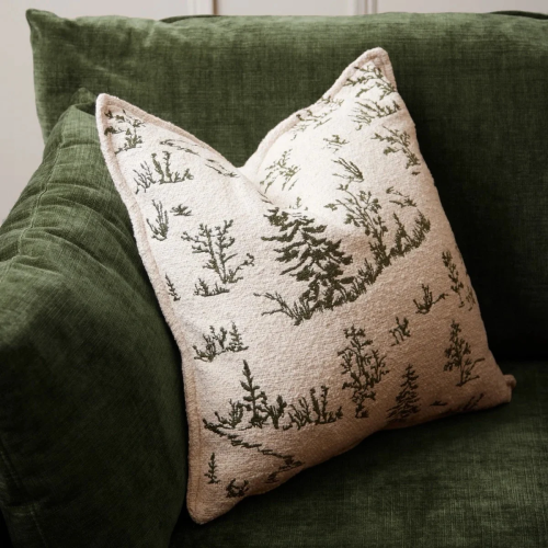 Embroidered Boucle Tree Cushion