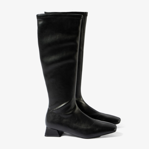Knee High Low Heel Boot