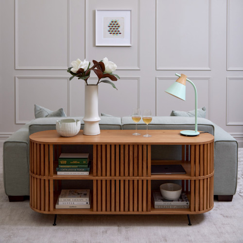 Recap Oak Low Console Table