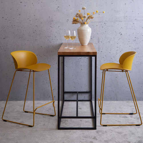 set of 2 barclay counter stools in a ginger colour 
