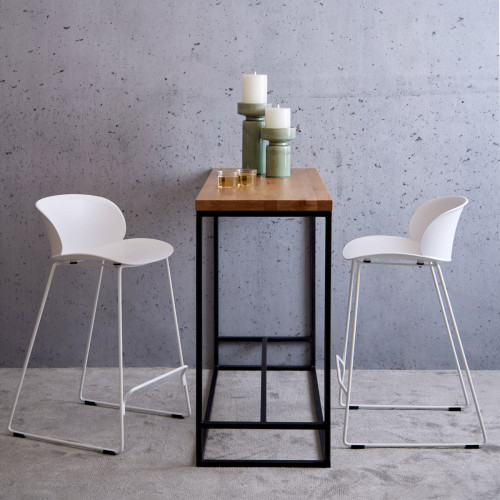set of 2 barclay counter stools in white