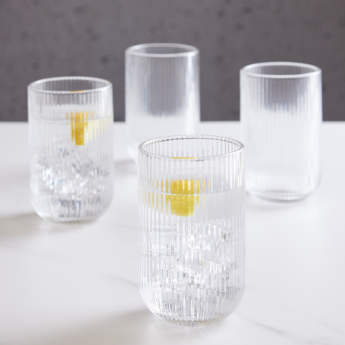 Riviera Ribbed Long Drink - Set Of 4
