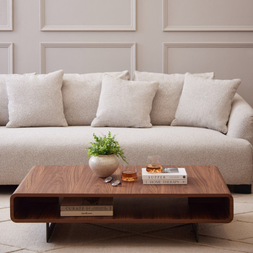 camillo walnut veneer retro coffee table