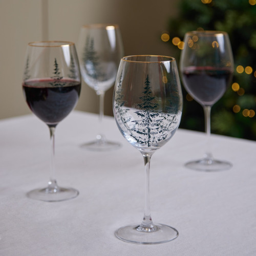 Fir Tree Wine Glass - Set Of 4