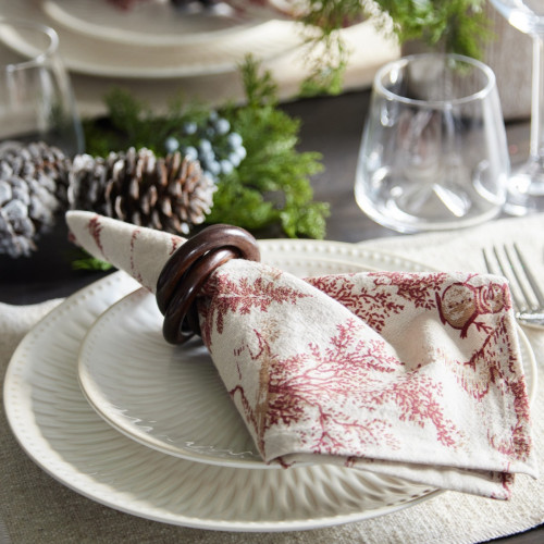 Wooden Knot  Napkin Ring- Set Of 4