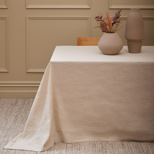 Natural Cotton Linen Tablecloth  - Small