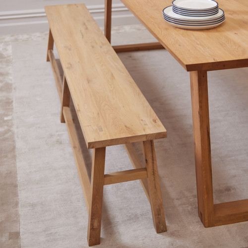 Liam Reclaimed Oak Dining Bench - Natural