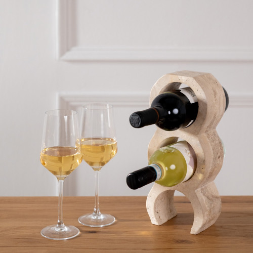 Bourbon Travertine Wine Bottle Holder