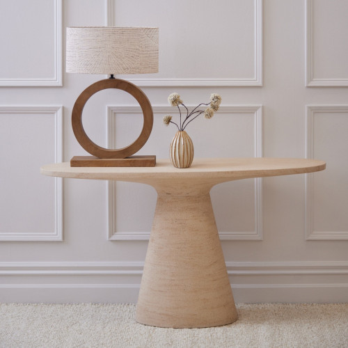 Comet Travertine Console Table