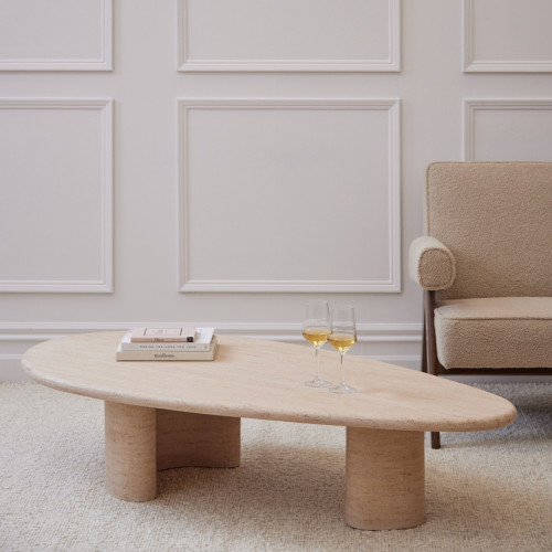 Comet Travertine Coffee Table