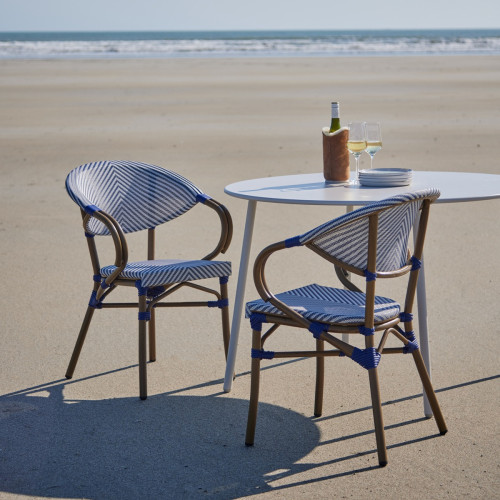 Blue & White Bistro Chair - Set Of 2