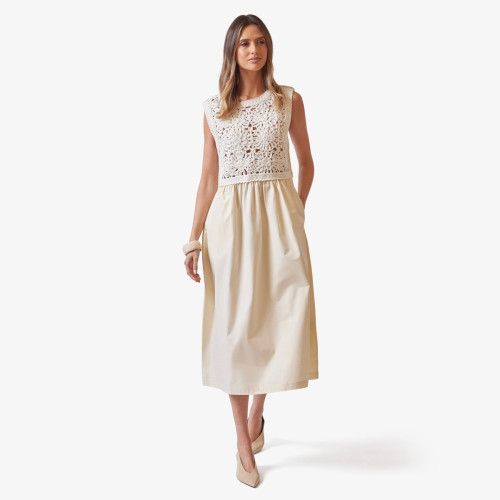 knee length dresses for ladies Midi Dress with Adjustable Waist main image 1