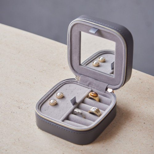 Faux Leather Travel Jewellery Box