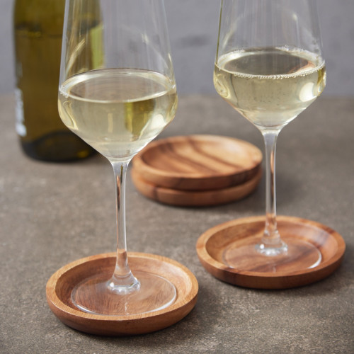 Acacia Wood Coasters - Set Of 4