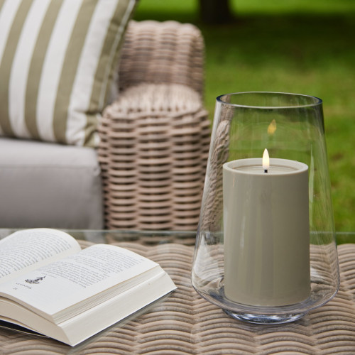 Outdoor LED Candle Latte - Medium