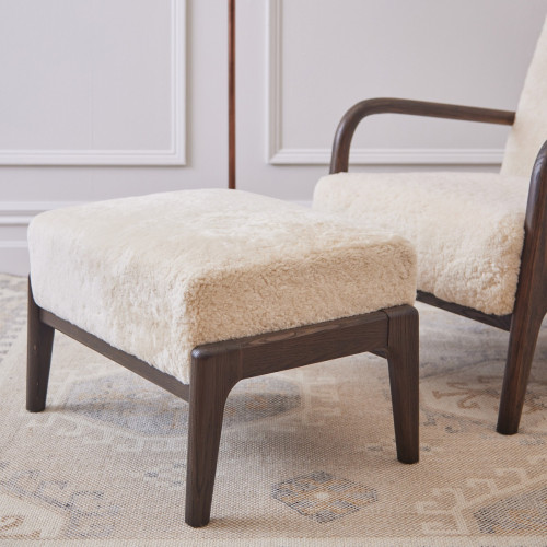 Cabin Sheepskin Ottoman