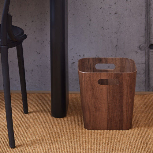 Office Waste Paper Bin - Walnut